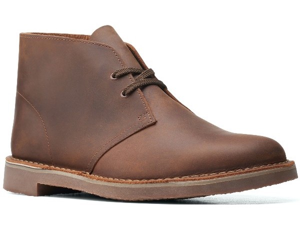 Clarks ανδρικό μποτάκι desert boots δερμάτινο μποτάκι καφέ 26153532 Bushacre 3 Dark Brown Leather 