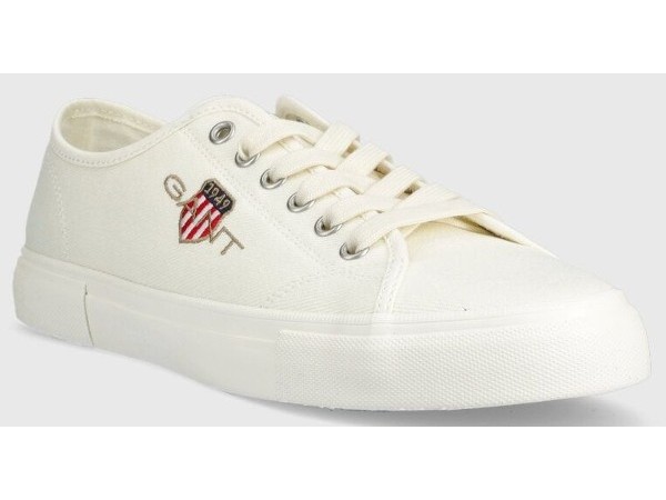 Gant ανδρικά λευκά sneaker υφασμάτινα Killox 26638856 G20 White