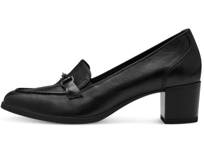 Tamaris γυναικεία loafer γόβα με χαμηλό τακούνι δέρμα σε μαύρο χρώμα 1-24428-42 001 Black