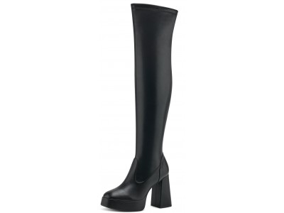 Tamaris γυναικεία μπότα over the knee με ψηλό τακούνι πάνω από το γόνατο σε μαύρο χρώμα 1-25513-41 001 Black