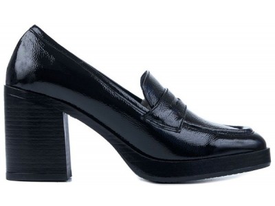 Commanchero γυναικεία γόβα δέρμα σε μαύρο χρώμα με ψηλό τακούνι 51072-021 Black patent 
