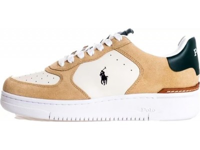 Polo Ralph Lauren Ανδρικό Sneakers  σε λευκό χρώμα με μπεζ Masters Crt Sk Wht Multi 809931569002 Multi