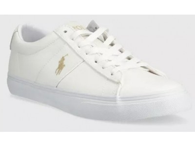 Polo Ralph Lauren ανδρικό υφασμάτινο sneaker λευκό Sayer 816893734002 White
