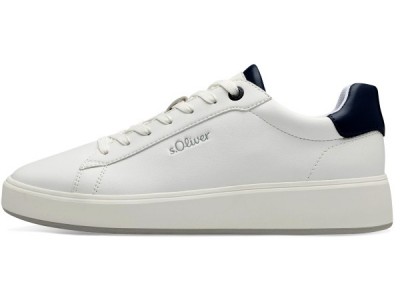 S.Oliver ανδρικό casual sneaker σε λευκό χρώμα με κορδόνι 5-13608-42 100 White