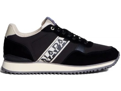 Napapijri ανδρικό  δερμάτινο sneaker σε μαύρο χρώμα NP0A4I7E0411 S4COSMOS01/ NYP Black