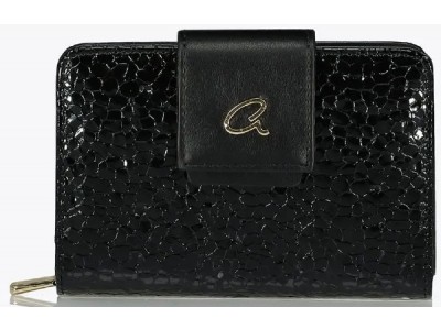Axel γυναικείο πορτοφόλι μαύρο με φερμουάρ Urania 1101-1606 003 Black