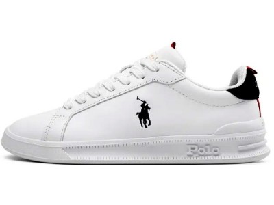Polo ralph lauren ανδρικό sneaker δέρμα λευκό HRTCT II-SK-LTL W/Ν/R 809860883003