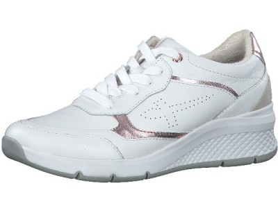 Tamaris γυναικείο ανατομικό sneaker δέρμα λευκό 8-83713-20 152 White/Rosegold